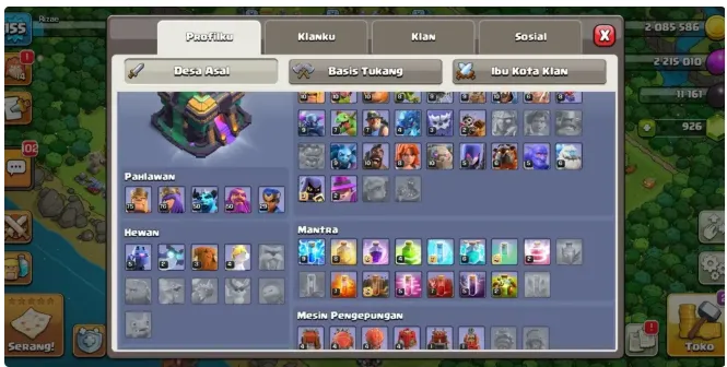 COC260 TH14 Max Heroes 75/76/50/50 3 Epic Skills 937+ Gems BH10 6 Builders 99 Log Books Siege 4/4/4/4